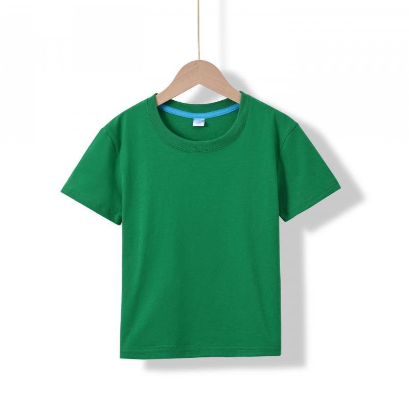 2026 Summer New Round Neck 100% Cotton Short Sleeve Boys' Casual Short Sleeve Round Neck T-shirt 17 colors