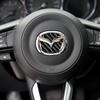 2pcs Carbon Fiber Car Steering Wheel Logo Stickers Decorative Styling Decals for Mazda Axela ATENZA CX-5 CX-4