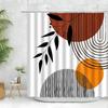 Abstract Art Nordic Wind Boho Shower Curtain Polyester Bath Accessories Morandi Color Block Curtains For Bathroom Decor Hooks