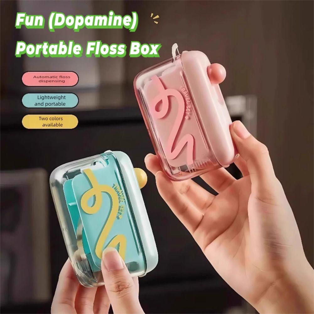 Dopamine Automatic Ejectable Floss Dispenser without Floss Oral Care Floss Organiser Disposable Flossing Sticks