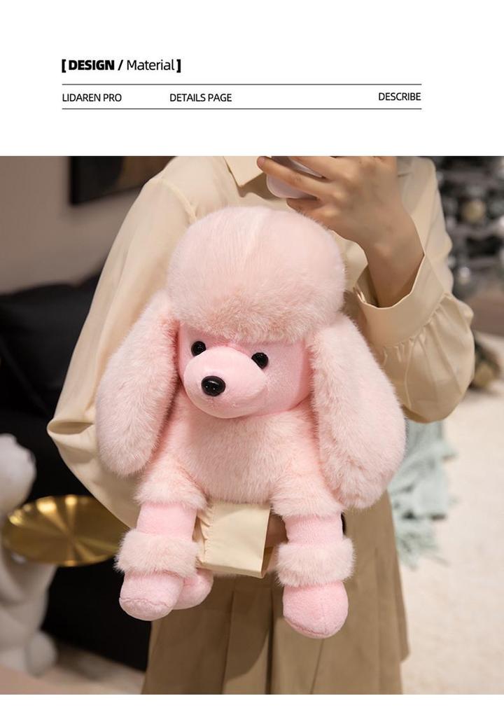 Cute Poodle Plush Toy: Adorable Lying Dog Pillow & Soothing Companion