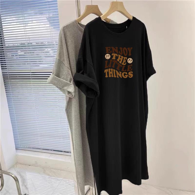Ladies  Casual Long T-shirt Dress 4XL