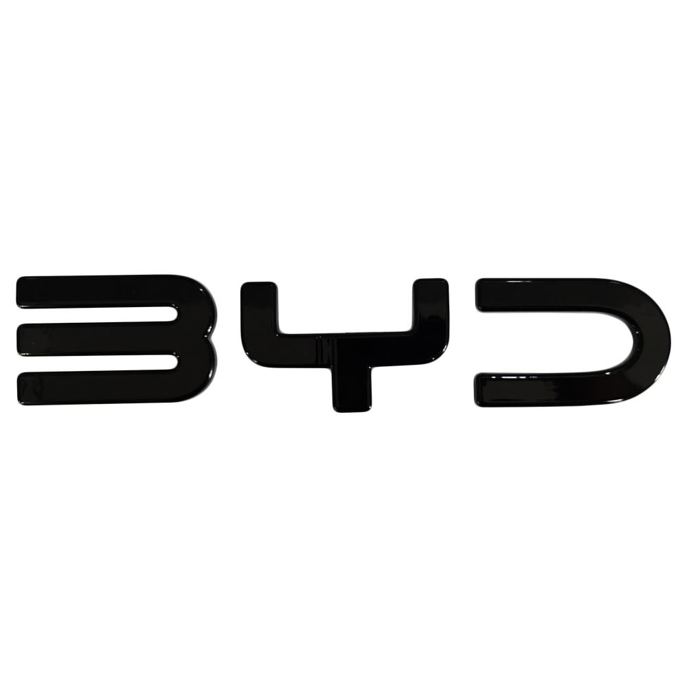 For BYD Seal 06 07 DMI Car Front Rear Steering Wheel Emblem Modification Black Warrior Covering Styles Car Badge