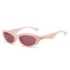 New Luxury Retro Two Color Oval Small Frame Women Sunglasses Y2K Jelly Color UV400 Sun Protection Glasses