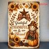 2D Flat - Decorative Sign, 2D Flat, 1pc, 2D Flat - [2Dflat], 1pc 30X20Cm - Grateful THANKFUL Blessed Metal Sign, Suitable for Farmhouse, Porch, Living