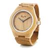 Fashion Watch Bamboo Wristwatch Couple Watch - Genuine Leather Band