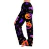 Women's Halloween Print Elastic Waist Drawstring Pajama Pants for Casual and Sleepwear