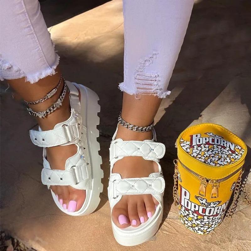 Summer Thick Sole Sandals for Women New Double Layer Thick Sole Outdoor Fashion Sandals Durable Anti Slip Slippers
