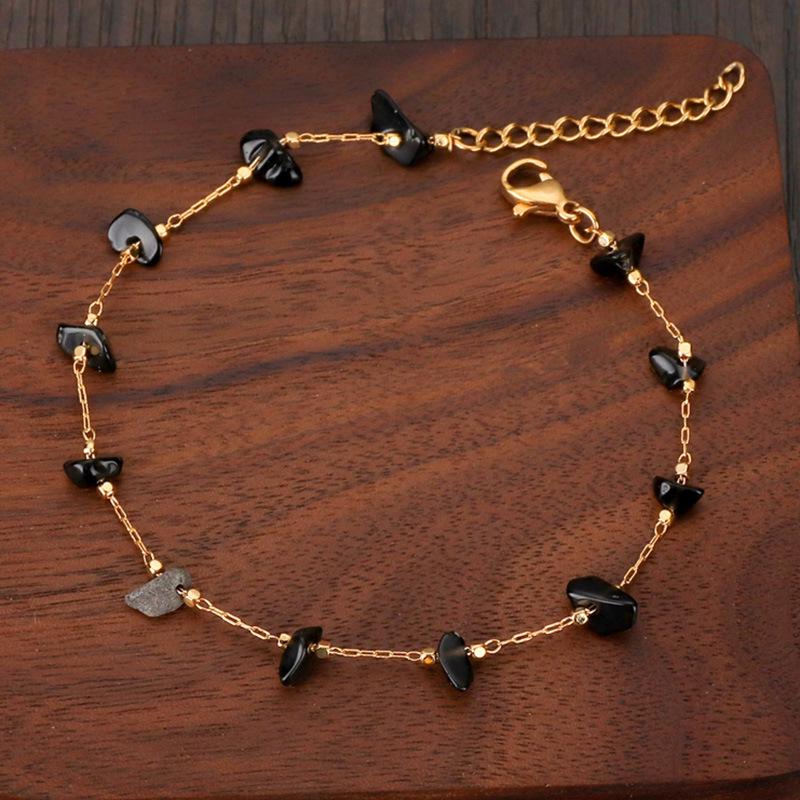 Colorful Exotic Style Stainless Steel Bracelet with Black Beads - Trendy Jewelry for Girlfriends