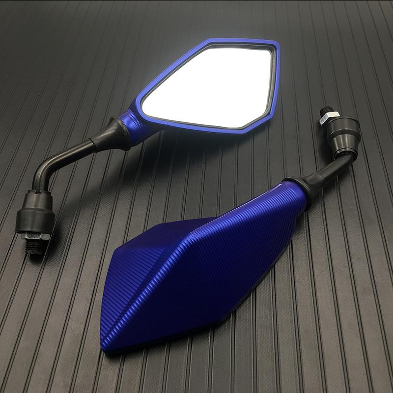 1Pair Motorcycle Rearview Mirror Scooter Motocross Rearview Mirrors Electrombile Back Side Convex Mirror 10mm