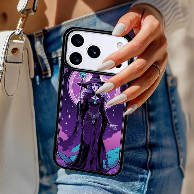 Moon Witch Horror Phone Case For iPhone 17 Air 14 15 13 12 Max Cover For Apple 16e 11 Pro Max Plus Coque