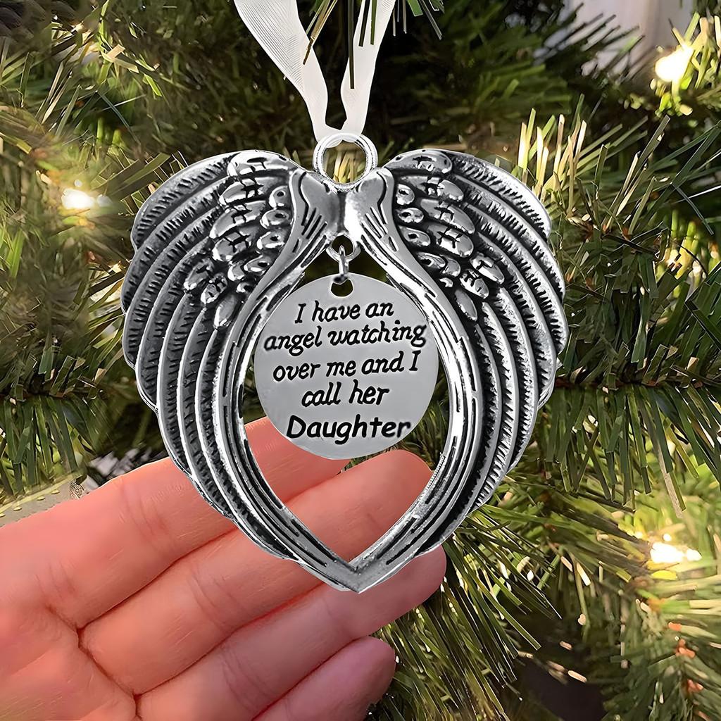 Heart Beautiful Shaped Angel Wings Memorial Ornament For Loved Ones Remembrance