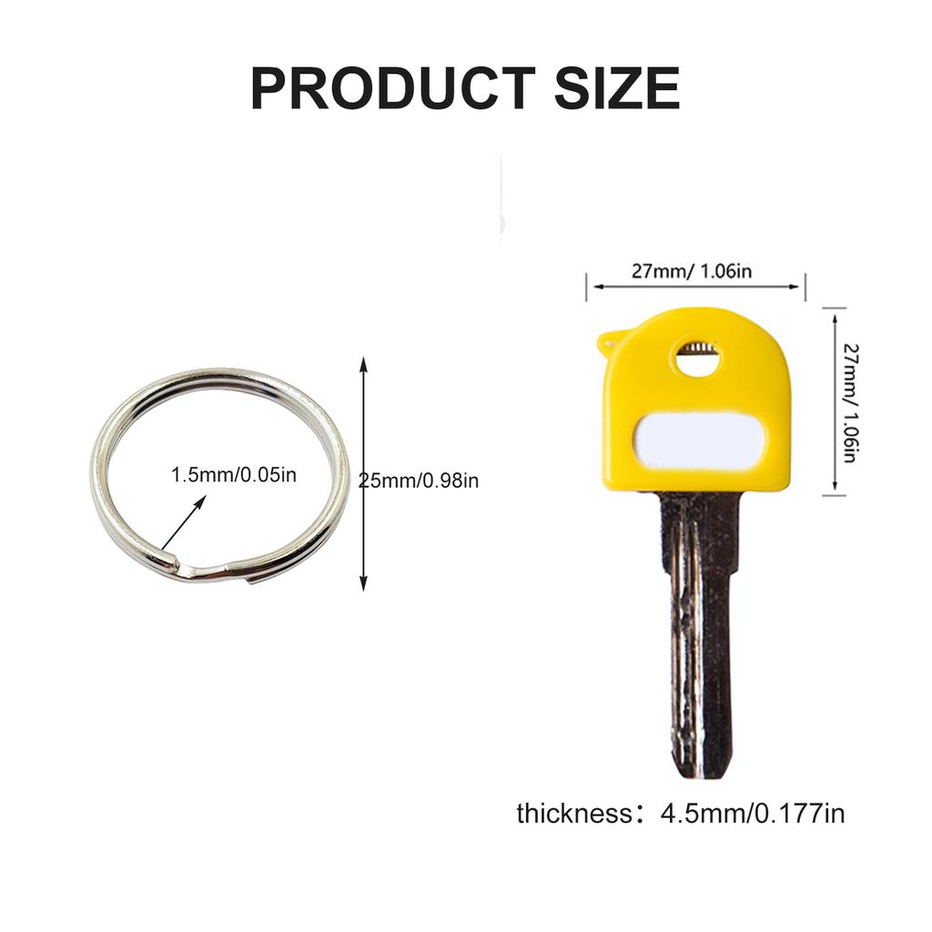 8pcs Colorful Plastic Key Covers Set for Easy Identification with Round and Semi Round Shapes in Vibrant Colors
