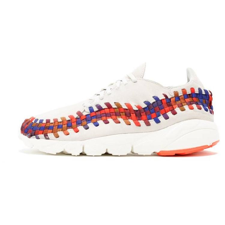 New Nike Air Footscape Woven Light Bone Rainbow 874892-002