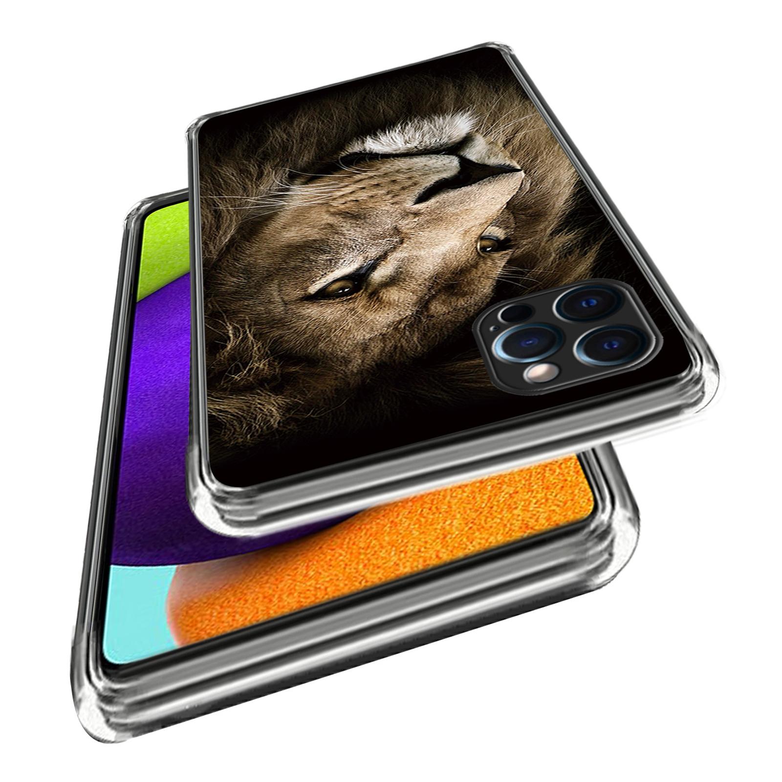 

For iPhone 16 Pro Case Pattern Printed Shockproof TPU Phone Cover Lion
