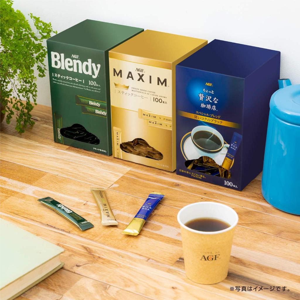 AGF Maxim Black Sticks, 100 tyčinek [Kávové tyčinky] [Instantní káva]