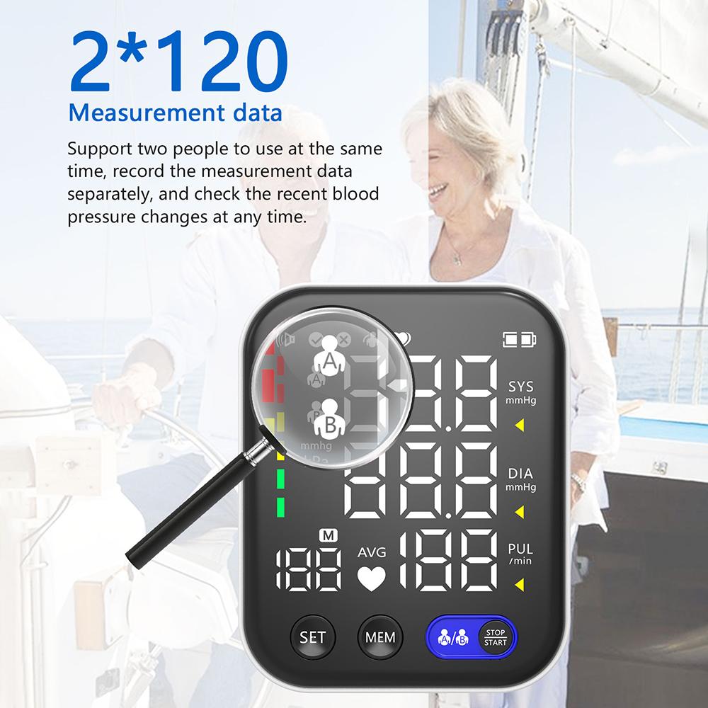 Monitoare de tensiune arterială pentru uz casnic - Manșeta de sus a brațului Ecran cu iluminare din spate LED Monitor digital BP