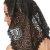 Openwork Bridal Veil Church Head Scarf Lace Chapel Mantilla Latin Mass Headpiece For Wedding Ceremony and Photography