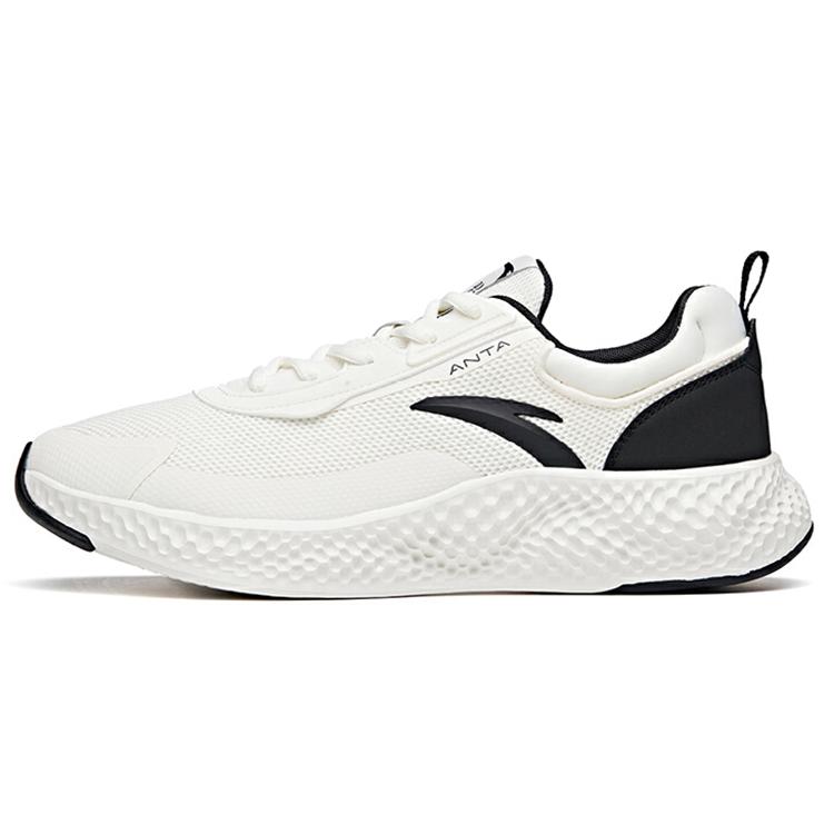 

New Anta Cushioned Slip Resistant Abrasion Resistant Breathable Low Top Running Shoes Men s White Black 112115536S-2 42