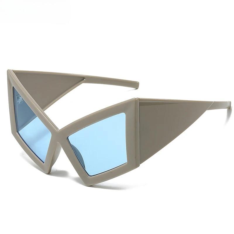 

Oversized Cat Eye Shape Sunglasses for Women Big Frame Luxurious Brand Shield Punk Sun Eyeglasses For Ladies Windproof Eyewear Sunglasses UV400