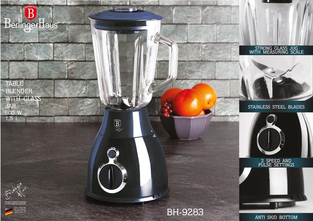 BERLINGER HAUS Aquamarine BH-9283 1.5L Jug Blender