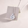 Multi-size Necklace with GRA Black Card's Sterling Silver Moissanite Pendant Necklace for Women