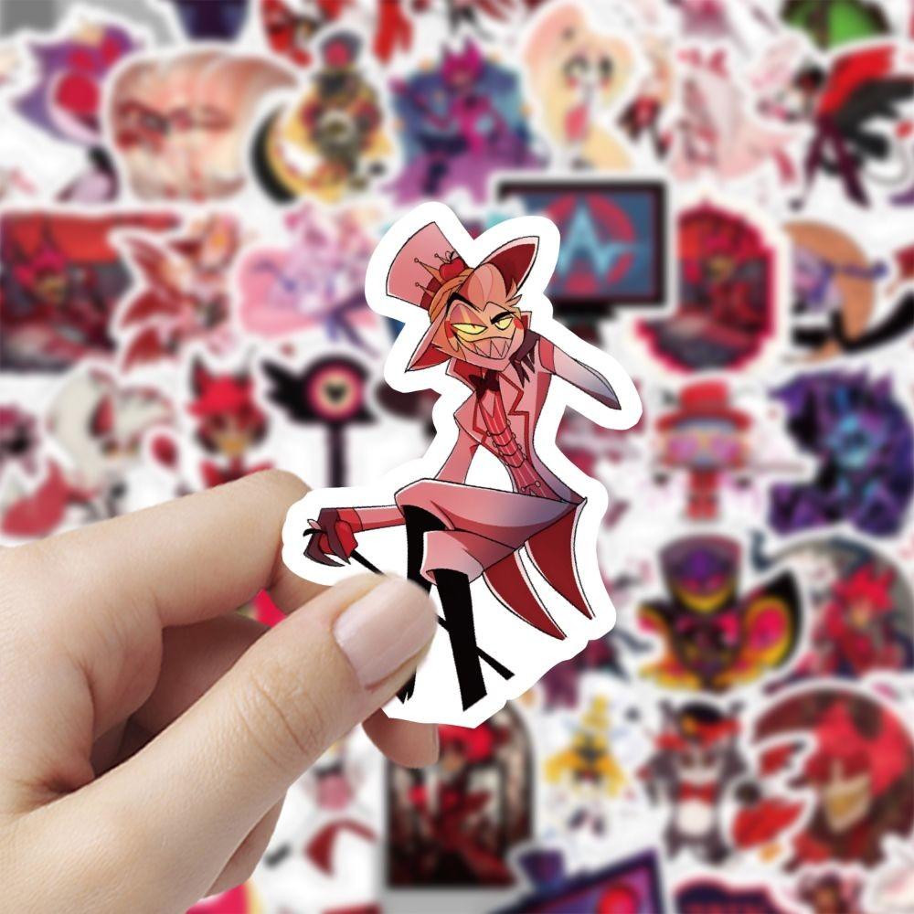 59PCS Cartoon Anime Hazbin Hotel Graffiti Stickers for Bicycle Hand Account Pencil Case Decals LanLanStickersWorld