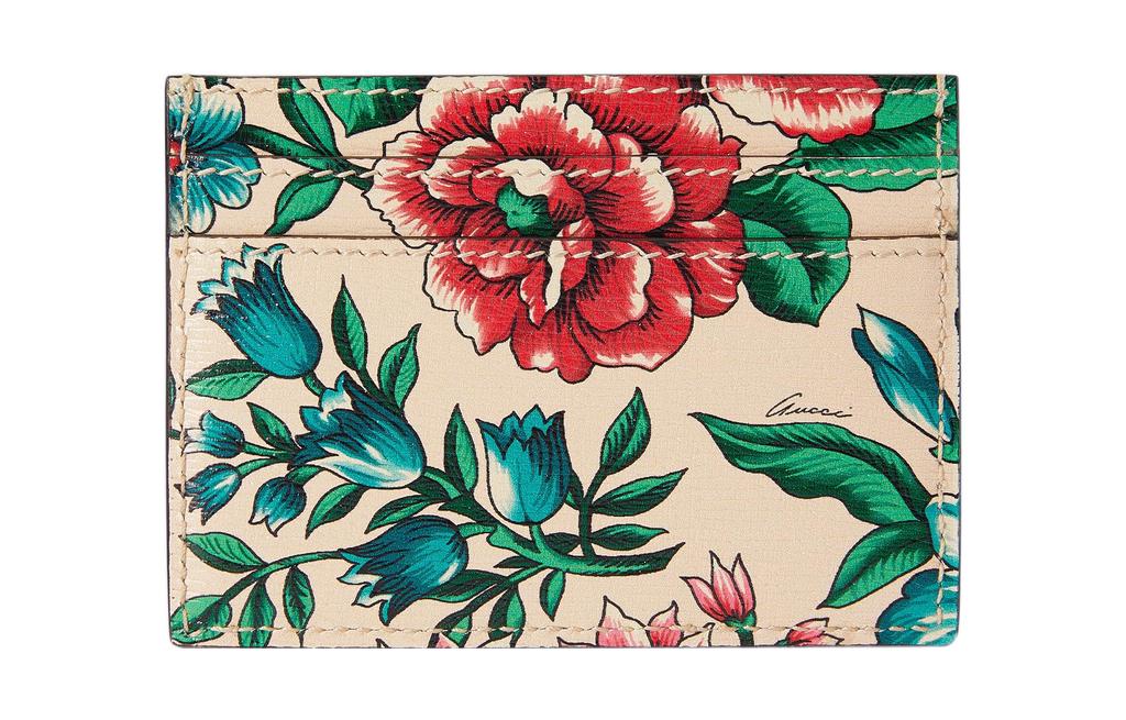 Gucci Ophidia Metal-Decorated Double G Logo Pattern Printed Leather Card Holder For Women Multiple Colors