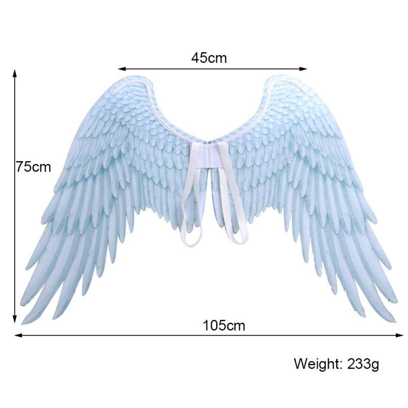 3D Angel Wing Halloween Theme Party Cosplay Costume Non-Woven Fabric Foldable for Adults Men Women