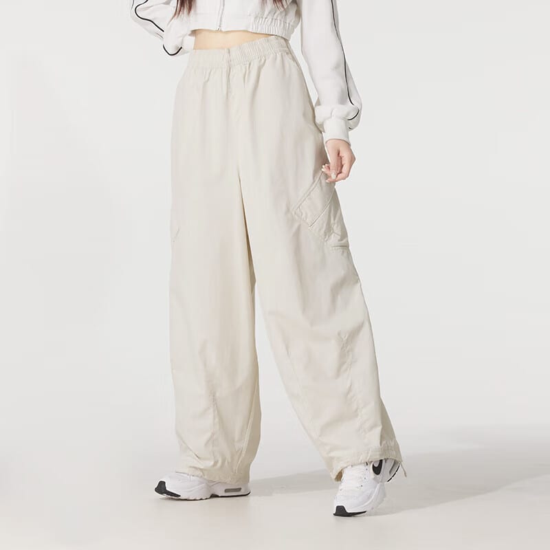 Nike Casual Pants Women's Ecru Moderate Straight Fit Pants HM6145-104