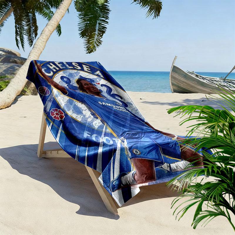 Chelsea FC poster Print Beach Towel, Large Soft Quick Dry Towel for Beach Camping Swimming