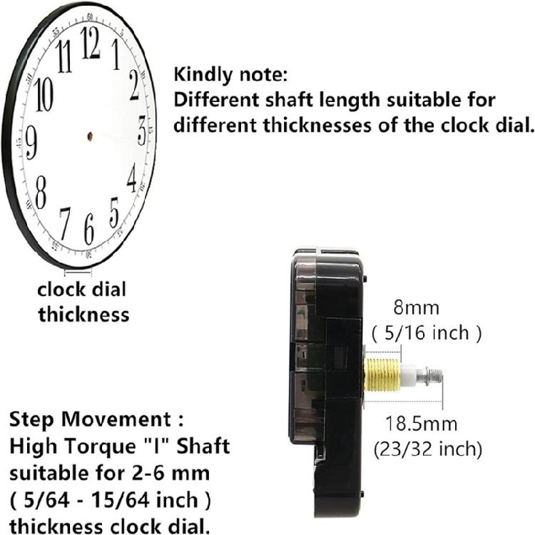 Long Shaft Clock Movement Mechanism Clock Repair Part Replacement