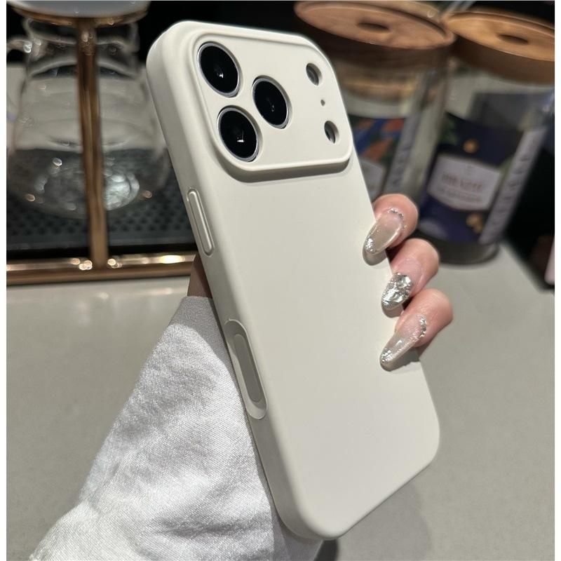 Advanced sense liquid silicone for iPhone17promax mobile phone case Apple 16 solid color anti-drop all-inclusive sheath