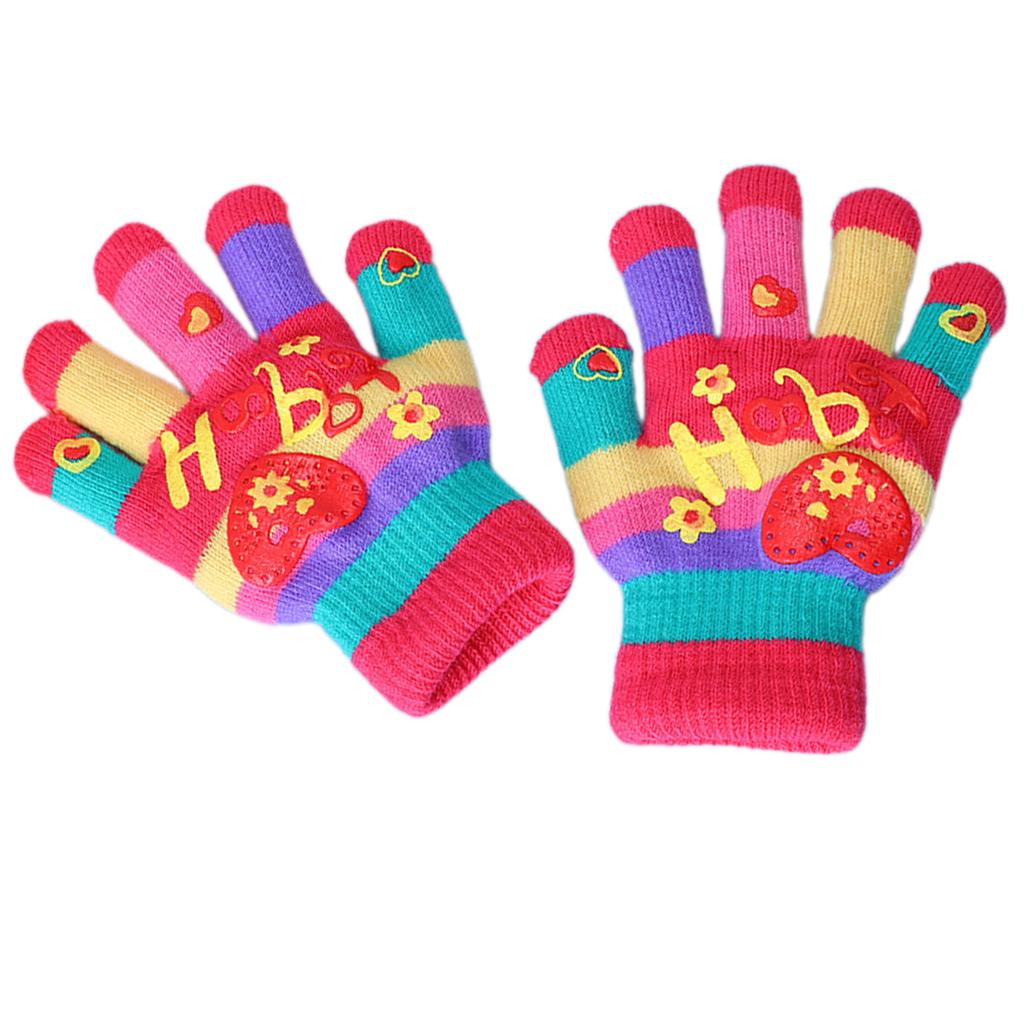 Children Trendy Warm Thermal Gloves Thicken Stylish Mitten Gloves for Cold Weather Winter Cycling Skiing Climbing