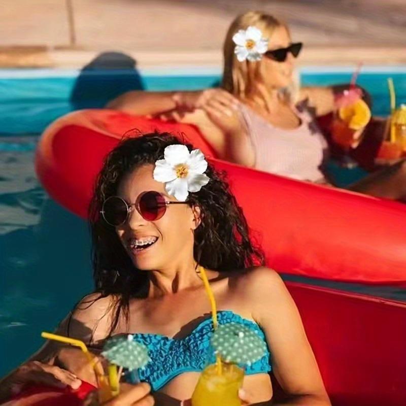 5Pcs Hawaiian Flower Hair Clip Summer Beach Birthday Party Wedding Decoration Artificial Egg Flowers Hairpin Accessories Women's Hair Accessories