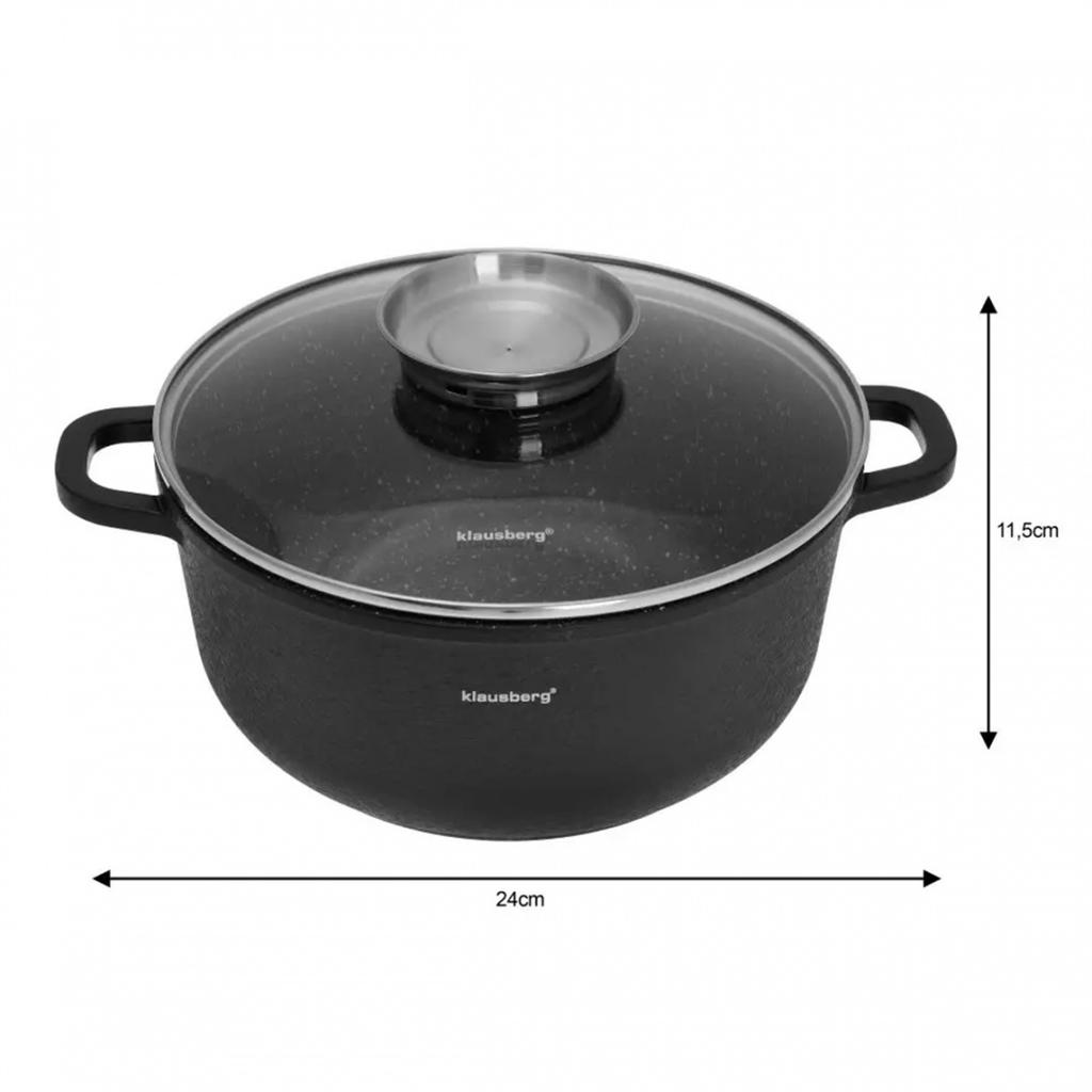 KLAUSBERG KB-7359 8-PIECE GRANITE POTS SET