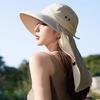 Women Sun Hat Bucket Hat with Large Shawl for Travel Hiking Shopping