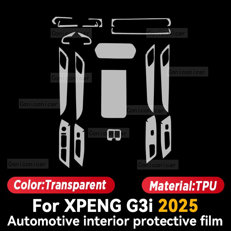 

For XPENG G3i 2025 Car Interior Center Console Instrument Dashboard Protective Film Anti-scratch Sticker Accessories A