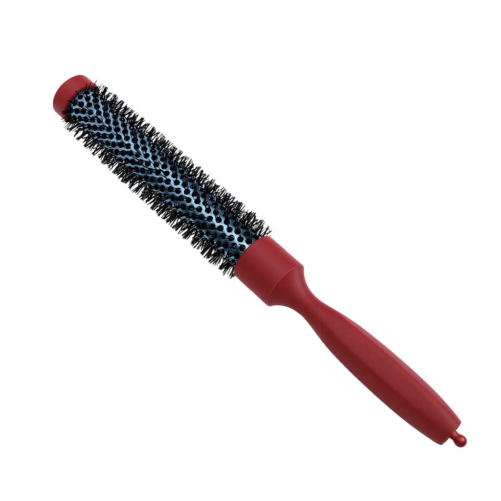 Round Styling Hair Brush Curling Roll Hairbrush with Air Vents Wooden Handle for Silky Shiny Hair Salon Home Use