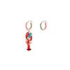 Ocean Lobst Asymmetrische Rote Flusskrebse Ohrstecker Damen Mehrfarbig 5452555