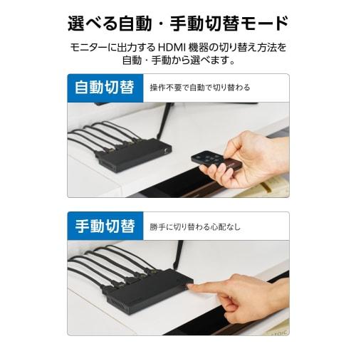 Elecom HDMI Switcher 4K 60Hz 4 Inputs 1 Output with Remote Control [Auto/manual Switching Available] PS5/4/Nintendo Switch/Fire TV Stick and Others DH