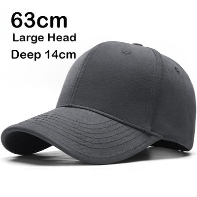 Large  Size Big Head Baseball Caps for  Men Women Outdoor Casual  Sun Hat Gorras  Man Solid Color Dad Cap 60 63cm Plus Size