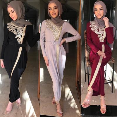 Women Elegant Party Dresses Muslim Embroidery Abaya Dress Estidos Kaftan Maxi Slim Dress Middle East Dubai Ramadan Islamic Robe Dress Female
