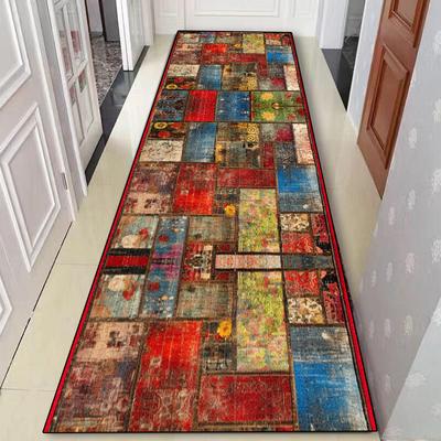 Boho Antypoślizgowy Dywanik Korytarzowy Dekoracja Domu Lobby Wejście Biegacze Dywaniki Przyłóżkowe Przejście Zmywalny Dywanik Schody Hotelowe Korytarz Maty Podłogowe