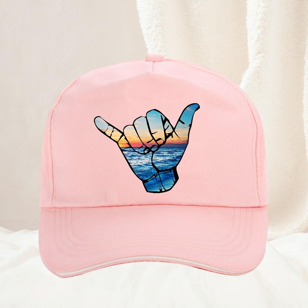 Beach Hanging Loose Surfing Hawaiian Anime Printing Baseball Cap Vintage Adjustable Dad Hat Funny Trucker Hat