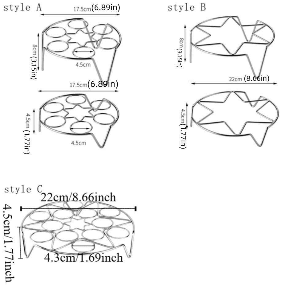 1/2PCS Efficient Egg Cooking Rack Heat-Resistant Food Steamer Shelf Steaming Tray  Kitchen