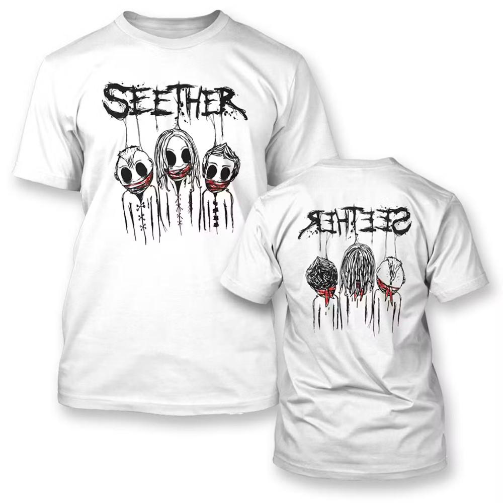 Cheap seether t shirt Shop Seether Scratch Grin Logo Shirt SEG_503 Unisex T-Shirt XXL
