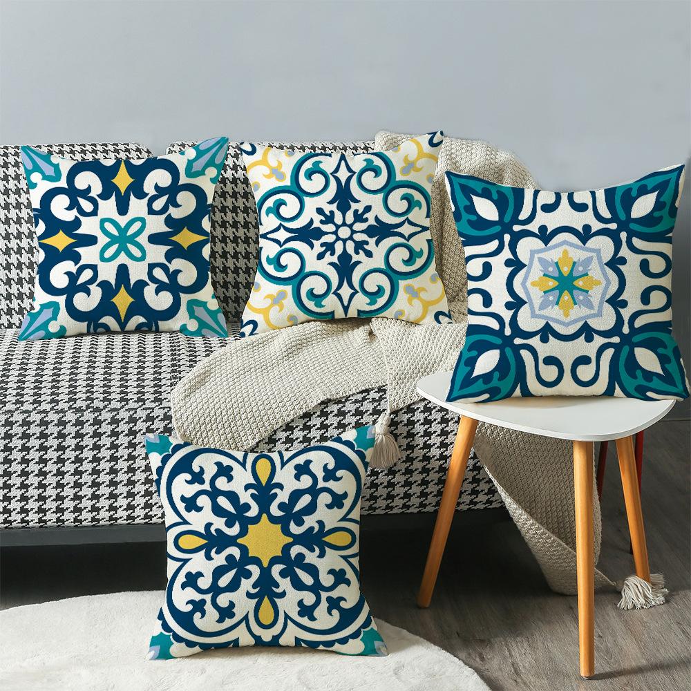 New Bohemian Throw Pillow Mandala Sofa Cushion Office Linen Throw Pillow Cover