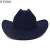 Yeni kadın erkek Yapay Yün Batı kovboy şapkası Kış Sonbahar Beyefendi Caz ​​Cowgirl Şapka Cloche Sombrero Kapaklar