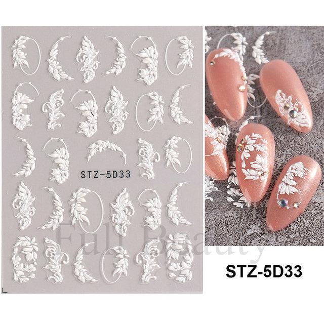 New Nail Art Stickers 5D Embossed Three-dimensional Cartoon Halloween Multi-color Insect Simulation Nail Stickers